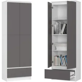 regal-biurowy-2d-60-cm-4-polki-szuflada-bialy-szary