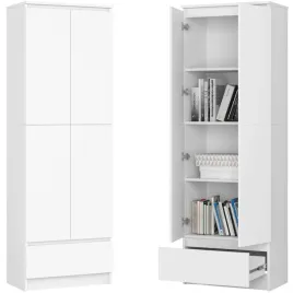 regal-biurowy-2d-60-cm-4-polki-szuflada-bialy