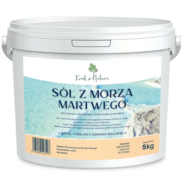 SÓL Z MORZA MARTWEGO naturalna NIEOCZYSZCZONA kąpiele Wellness SPA 5kg
