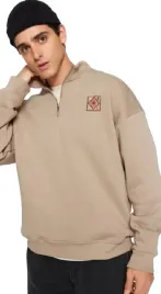 trendyol-bezowa-bluza-meska-z-wysokim-kolnierzem-i-haftem-xl-5ab