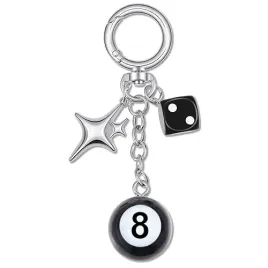 brelok-do-kluczy-czarny-8-kulek-gwiazdy-y2k-prezent-unisex-do-domu