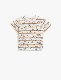 koton-dzieciecy-t-shirt-w-pomaranczowe-pasy-z-psami-i-napisami-92-98-6fa