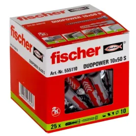 fischer-duopower-10x50-s-mocowanie-uniwersalne-z-wkretem-25szt