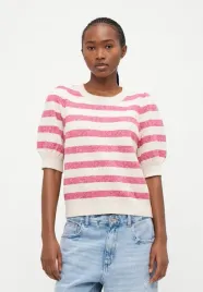 vero-moda-sweter-krotki-rekaw-bialo-rozowy-w-pasy-xl-6fa