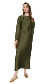 trendyol-sukienka-midi-z-dlugim-rekawem-i-wiazaniem-khaki-38-5ab