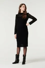 supermom-czarna-spodnica-midi-z-koronkowej-tkaniny-na-ciaze-xs-6fa