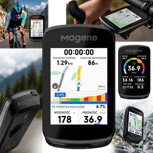 Licznik rowerowy komputer do roweru z Gps i Bluetooth Ant+ Magene C606 Pro
