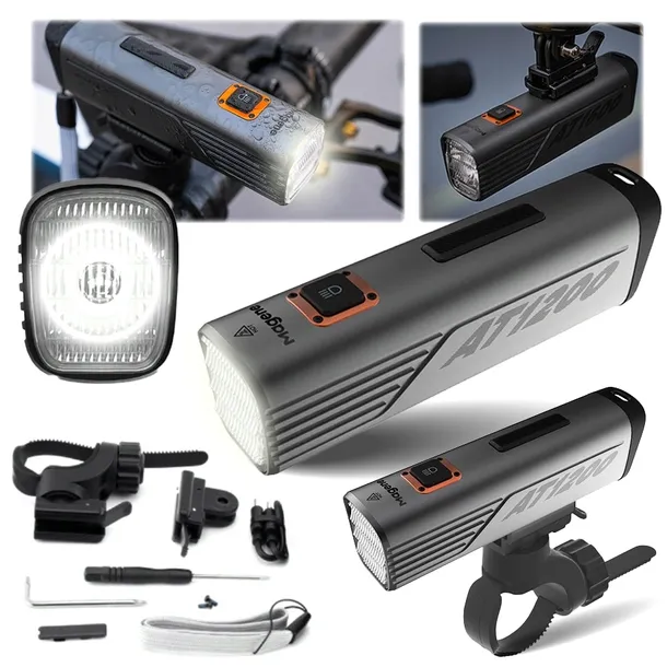 Lampka rowerowa Magene AT1200 LED mocne oświetlenie do roweru lampa