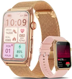 smartwatch-damski-zegarek-ekg-pomiar-cukru-cisnienia-stresu-rozmowy-2-paski