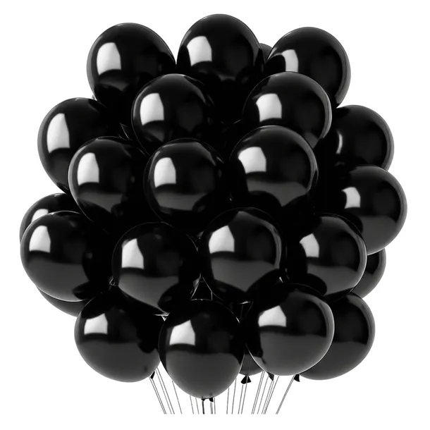 BALONY CZARNE 100szt Girlanda Balonowa 36cm urodziny dekoracje Balon Ozdoby