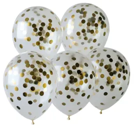 balony-zlote-konfetti-przezroczyste-transparentne-chrzest-dekoracja-5szt