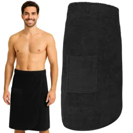 kilt-spa-recznik-do-sauny-wellness-100percent-bawelna-czarny-s-m