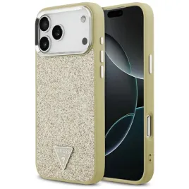 etui-guess-glitter-triangle-logo-magsafe-na-iphone-17-pro-max-zlote