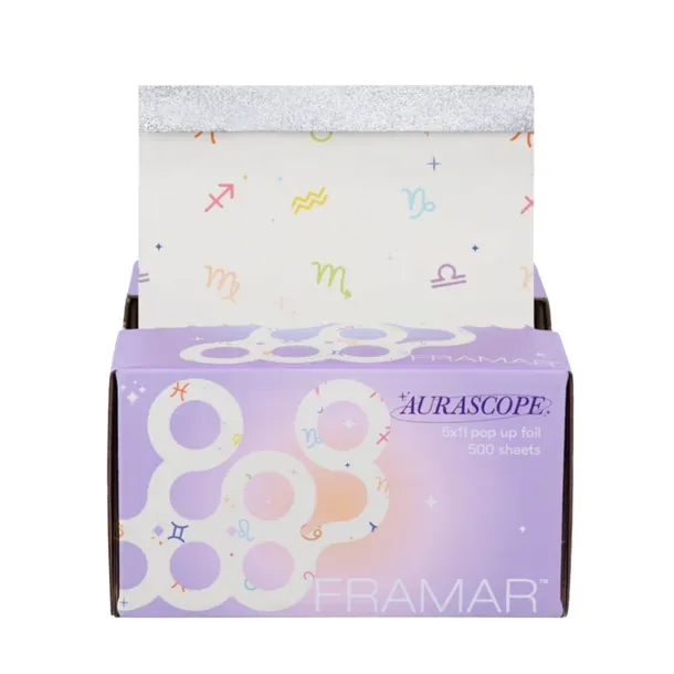 FRAMAR Folia fryzjerska aluminiowa w paskach AURASCOPE 500 sztuk PU500AURA