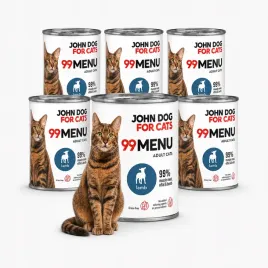 karma-mokra-dla-kota-john-dog-for-cats-99-menu-jagniecina-puszka-6x400g