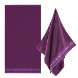 zwoltex-zen-2-recznik-z-haftem-maly-do-rak-fioletowy-450g-50x90cm