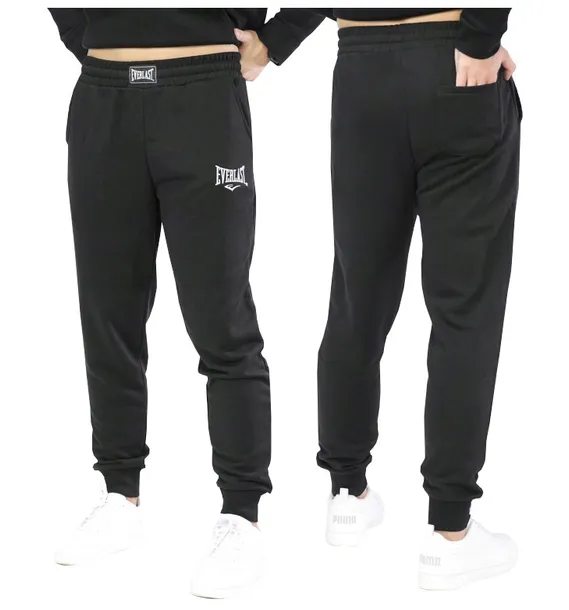 EVERLAST SPODNIE DRESOWE MĘSKIE BAWEŁNA FRENCH TERRY CZARNE 3XL