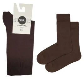 gatta-skarpety-meskie-perfect-man-gladkie-bawelna-brazowe-m50-39-41