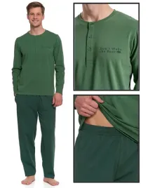 moraj-pizama-meska-bawelna-dlugie-spodnie-dlugi-rekaw-zielona-4xl