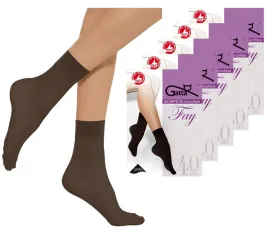 5-x-gatta-skarpetki-mikrofibra-fay-40-den-brazowe-moka