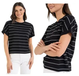 moraj-koszulka-damska-t-shirt-wiskoza-krotki-rekaw-czarny-w-paski-xxl