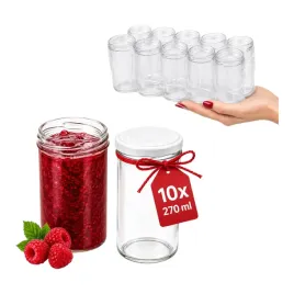 sloiki-szklane-270ml-z-rantem-10-szt-wieczka-fi66-twist-off-do-miodu-dzemu