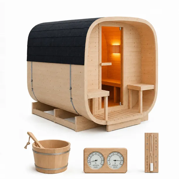 Sauna ogrodowa kwadrat 240x220cm