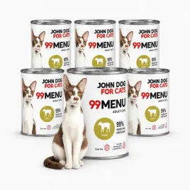 mokra-karma-dla-kota-john-dog-for-cats-99-menu-cielecina-puszka-6x400g