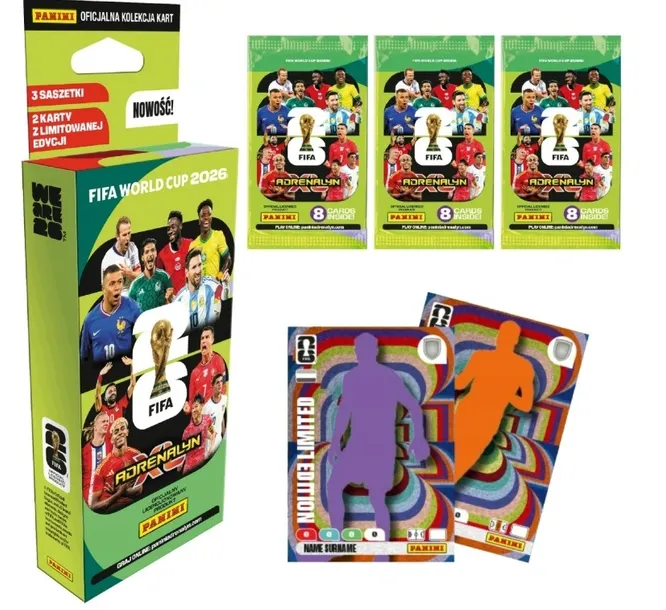 FIFA World Cup 2026 Panini Blister Mistrzostwa Świata 28 Kart Piłkarskich