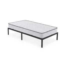lozko-z-materacem-100x200-cm-skladane-metalowe-rama-lozka-stelaz-czarne
