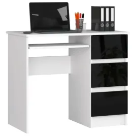 biurko-komputerowe-90-cm-3-szuflady-biale-czarne