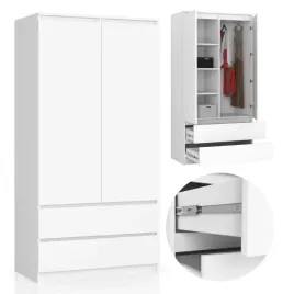 szafa-dwudrzwiowa-90-cm-sypialnia-2-drzwi-2-szuflady-4-polki-pojemna-biala
