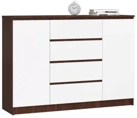 komoda-z-szufladami-140-wenge-biala-4-szuflady
