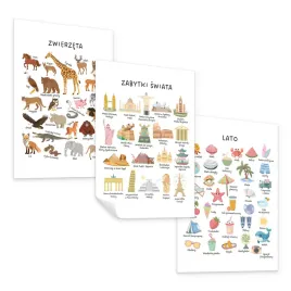 zestaw-3x-plakat-edukacyjny-zwierzeta-lato-zabytki-nauka-montessori-50x70