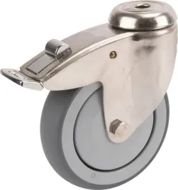 kolo-skretne-gumowe-o-100x32-mm-z-hamulcem-stal-nierdzewna-otwor-na-poje