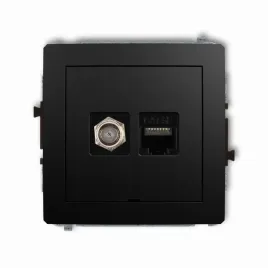 karlik-deco-gniazdo-komputerowo-antenowe-f-rj45-kat-5e-czarny-mat