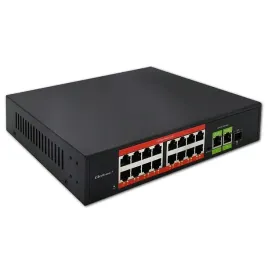 2x-switch-poe-16x-rj45-250w-sfp-gigabit-uplink-fast-ethernet-qoltec
