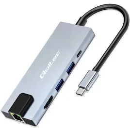 2x-hub-adapter-usb-c-5w1-qoltec-pd-100w-hdmi-4k-rj45-usb-do-laptopa