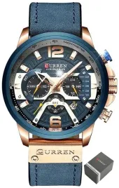 zegarek-meski-curren-skorzany-chronograf-grawer