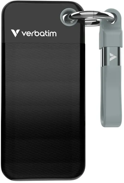 Dysk SSD zewnętrzny Verbatim Pocket SSD 1TB USB-C 3.2 Gen 2 czarny/szary