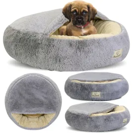 2x-legowisko-dla-psa-kota-szare-80x80-cm-kolor-typu-shaggy-miekkie-premium