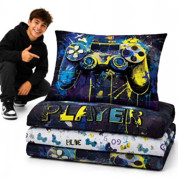 Pościel Świecąca w ciemności 160x200 Gamer Pad do gry konsola