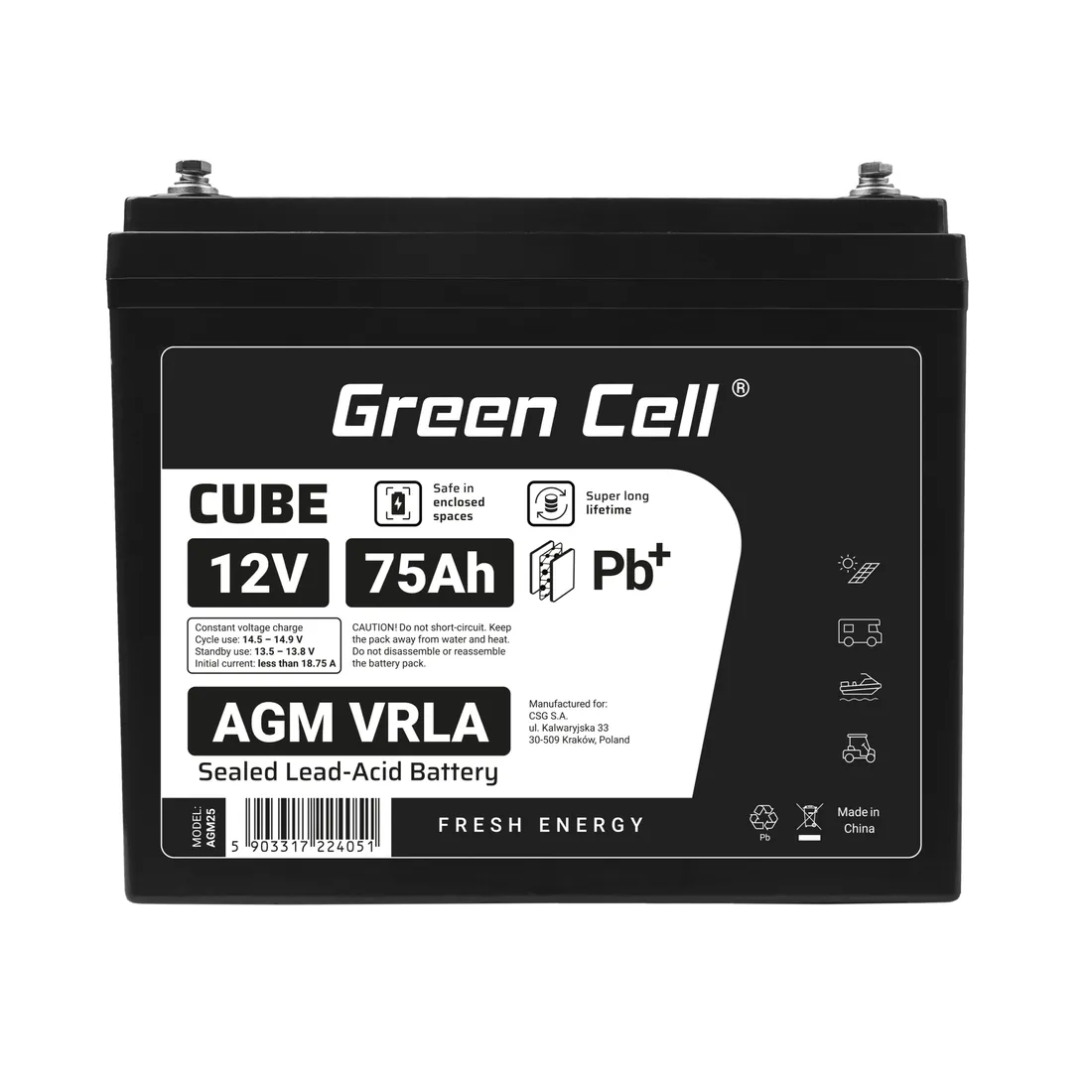 2x-akumulator-green-cell-agm25-stan-nowy
