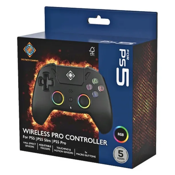 2x-pad-deltaco-pad-do-ps5-gam-189-komunikacja-bezprzewodowa-bluetooth