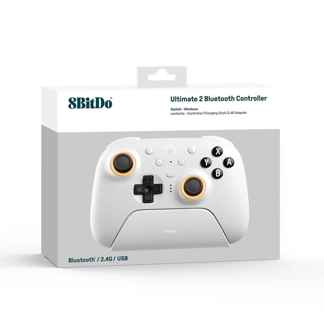 2x-pad-8bitdo-ultimate-2-wireless-bt-white-stan-nowy
