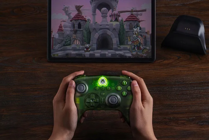 2x-pad-8bitdo-ultimate-3-mode-xbox-gamepad-jade-green-zlacza-mini-jack-3-5-audio-usb-usb-typ-c