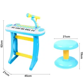 2x-duze-elektroniczne-pianino-organki-keyboard-z-mikrofonem-matadi-stolek