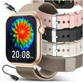 smartwatch-damski-zegarek-rozmowy-sms-sport-zdrowie-zloty-menu-pl-4-paski