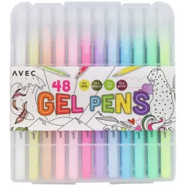 dlugopisy-zelowe-kolorowe-brokat-pastel-neon-metaliczne-box-48-sztuk-avec-5