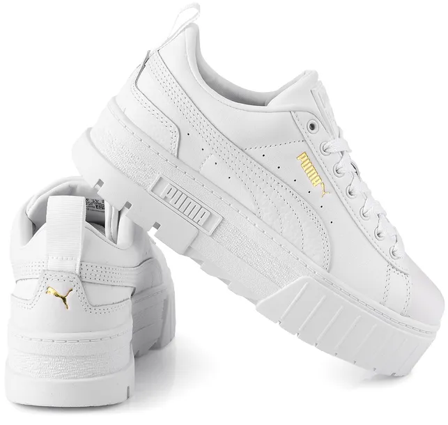 Damskie buty sportowe sneakersy PUMA MAYZE platforma skóra białe r. 39